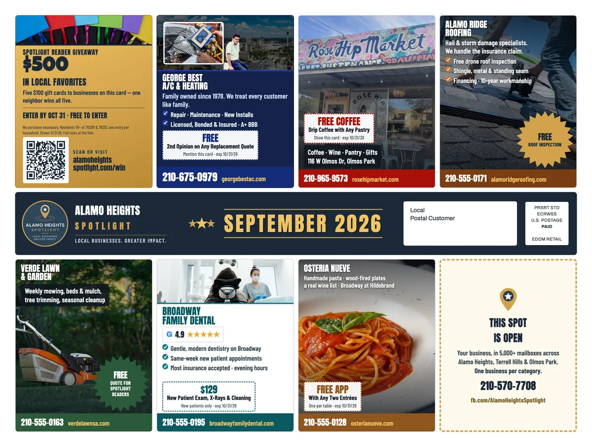 Alamo Heights sample card — preview only
